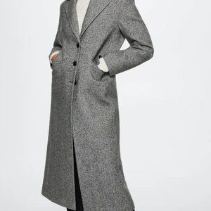NWT Mango Herringbone oversized coat